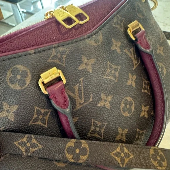 Louis Vuitton Pallas BB Monogram Brown and Burgundy Handbag - Picture 15 of 16